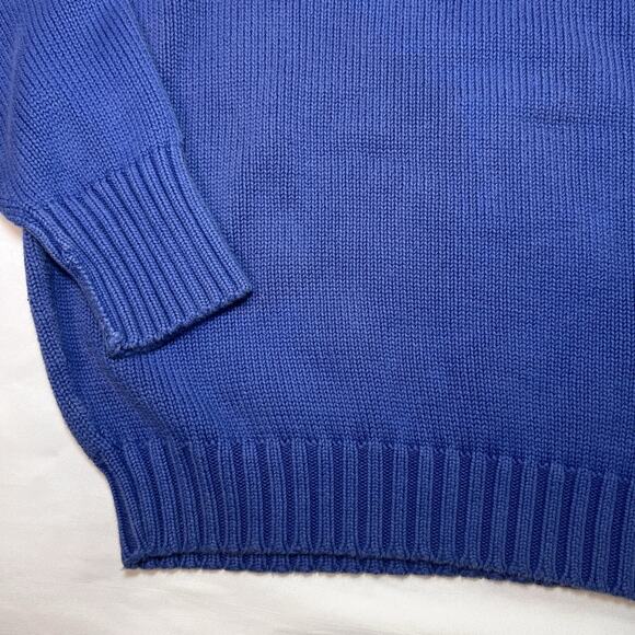 Polo Ralph Lauren Sweater Men's Size L Blue Knit PullOver Cotton Vintage * AS IS - Picture 10 of 11